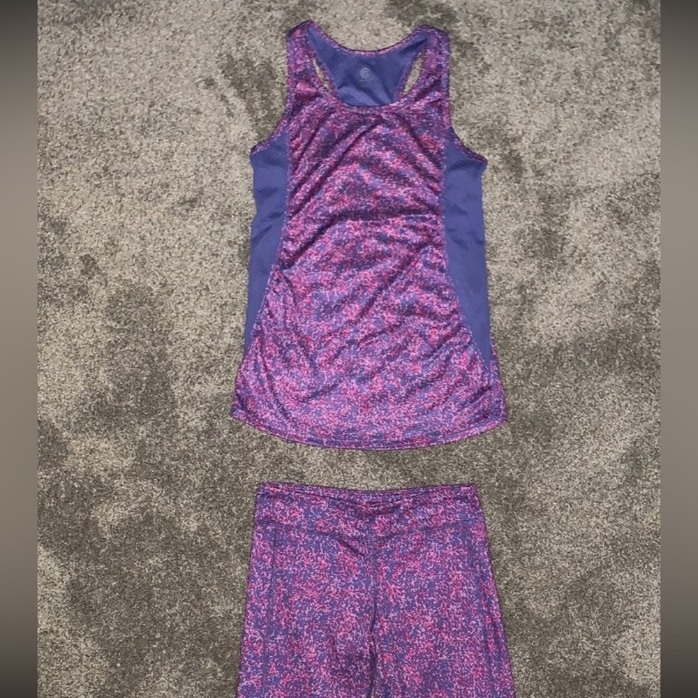 Girls Purple & Pink C9 Tank Top & Capri